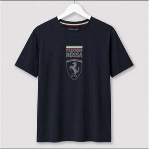 Ferrari Scuderia Passione Rossa T Shirt Mens L Black Graphic Tee